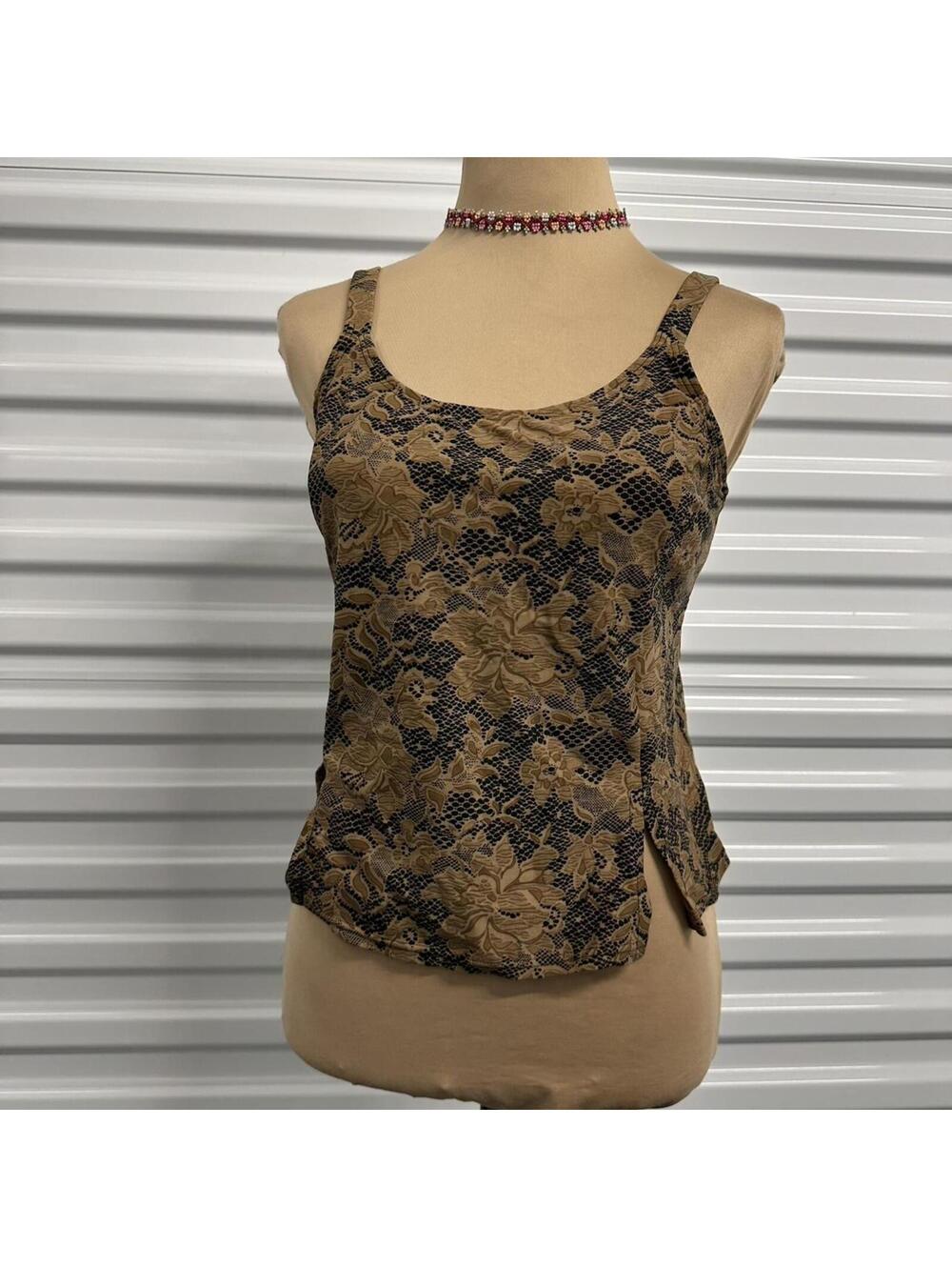 Women's Brown and Multi Vests-tanks-cami